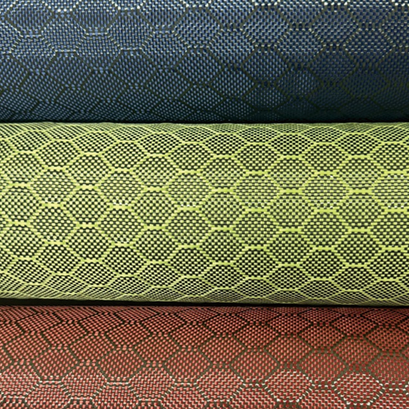 サッカーパターンアラミッドカーボンブレンド繊維布